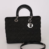 Christian Dior 2000 Denim Cannage Medium Lady Dior