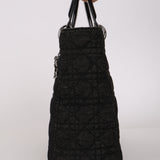 Christian Dior 2000 Denim Cannage Medium Lady Dior