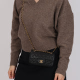 Ultra-Rare Chanel 2002 Soft Caviar East West Mini Flap Bag 24K GP