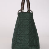 Christian Dior 2000 Deep Green Nylon Medium Lady Dior