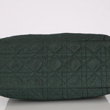 Christian Dior 2000 Deep Green Nylon Medium Lady Dior