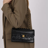 Chanel 1990 Lambskin Single Flap Bag 24K GP