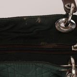 Christian Dior 2000 Deep Green Nylon Medium Lady Dior