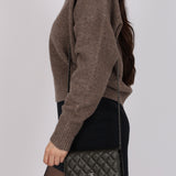 Chanel 2017 Iridescent Gray Caviar Wallet on Chain SHW