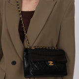 Chanel 1990 Lambskin Single Flap Bag 24K GP