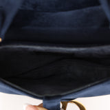 Dior 2020 Deep Navy Velvet Crystal Embellished Mini Saddle