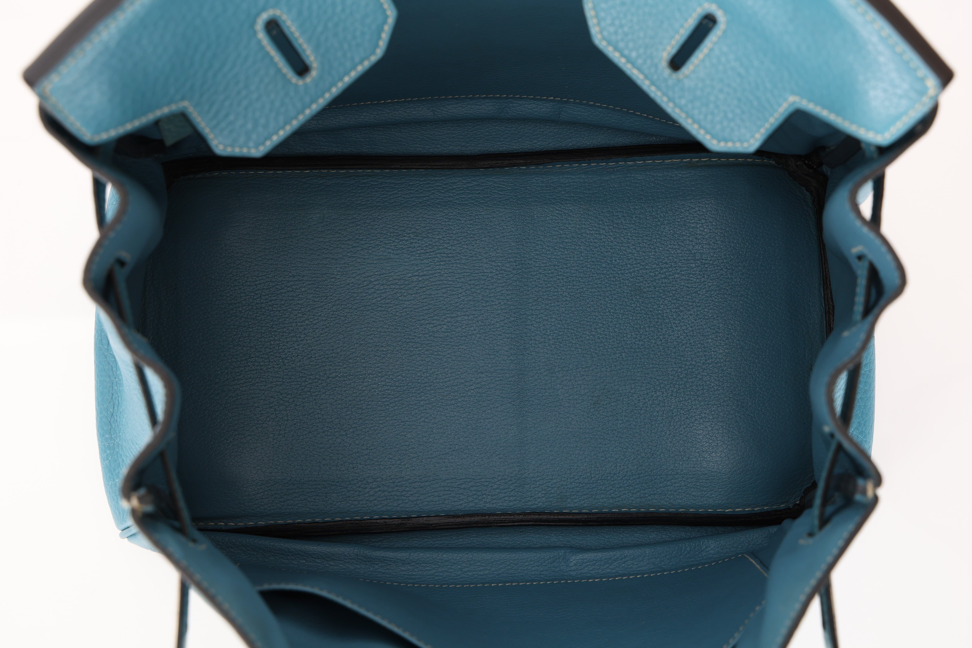 Hermès Birkin 35 Bleu Jean Clemence Retourne 2010 PHW