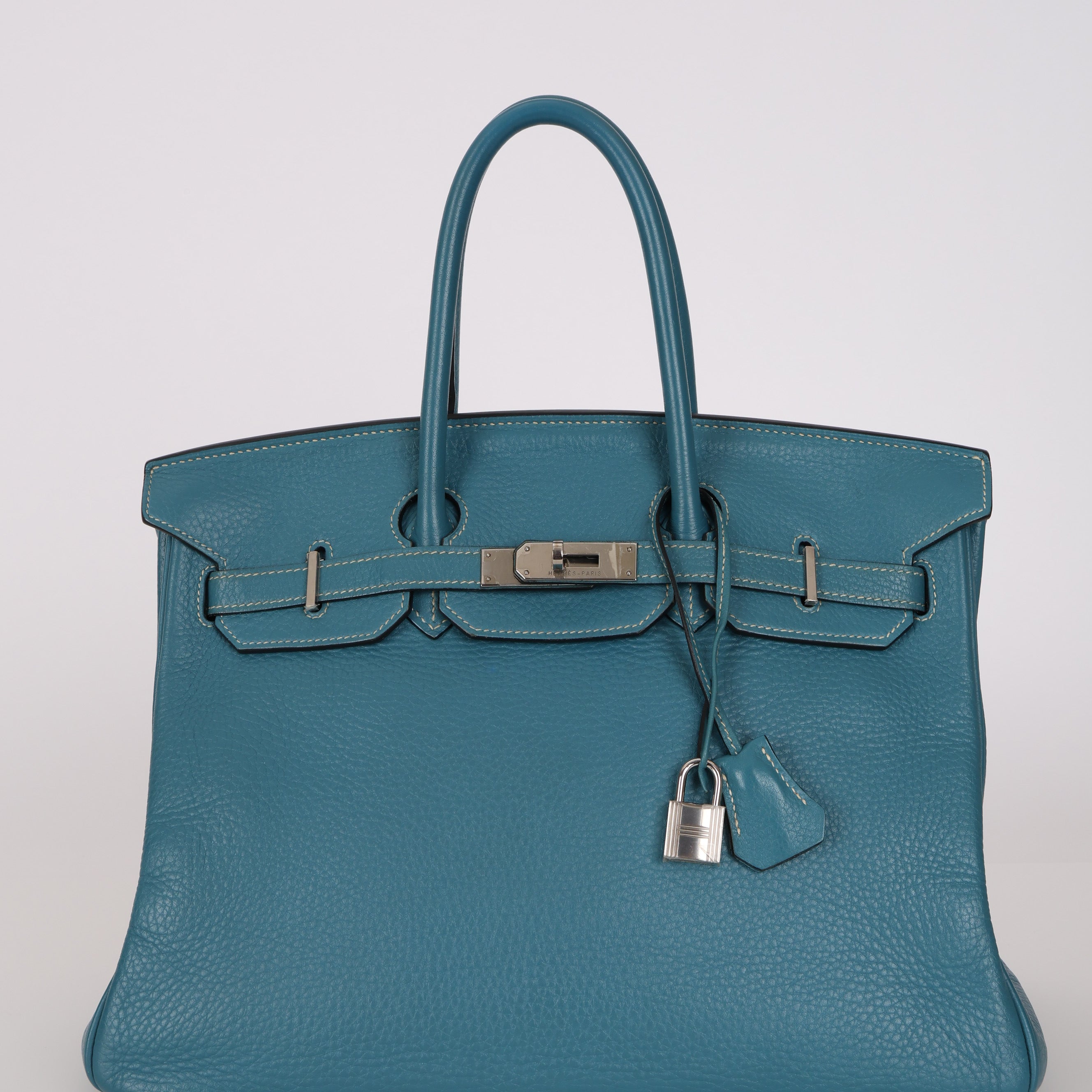 Hermès Birkin 35 Bleu Jean Clemence Retourne 2010 PHW