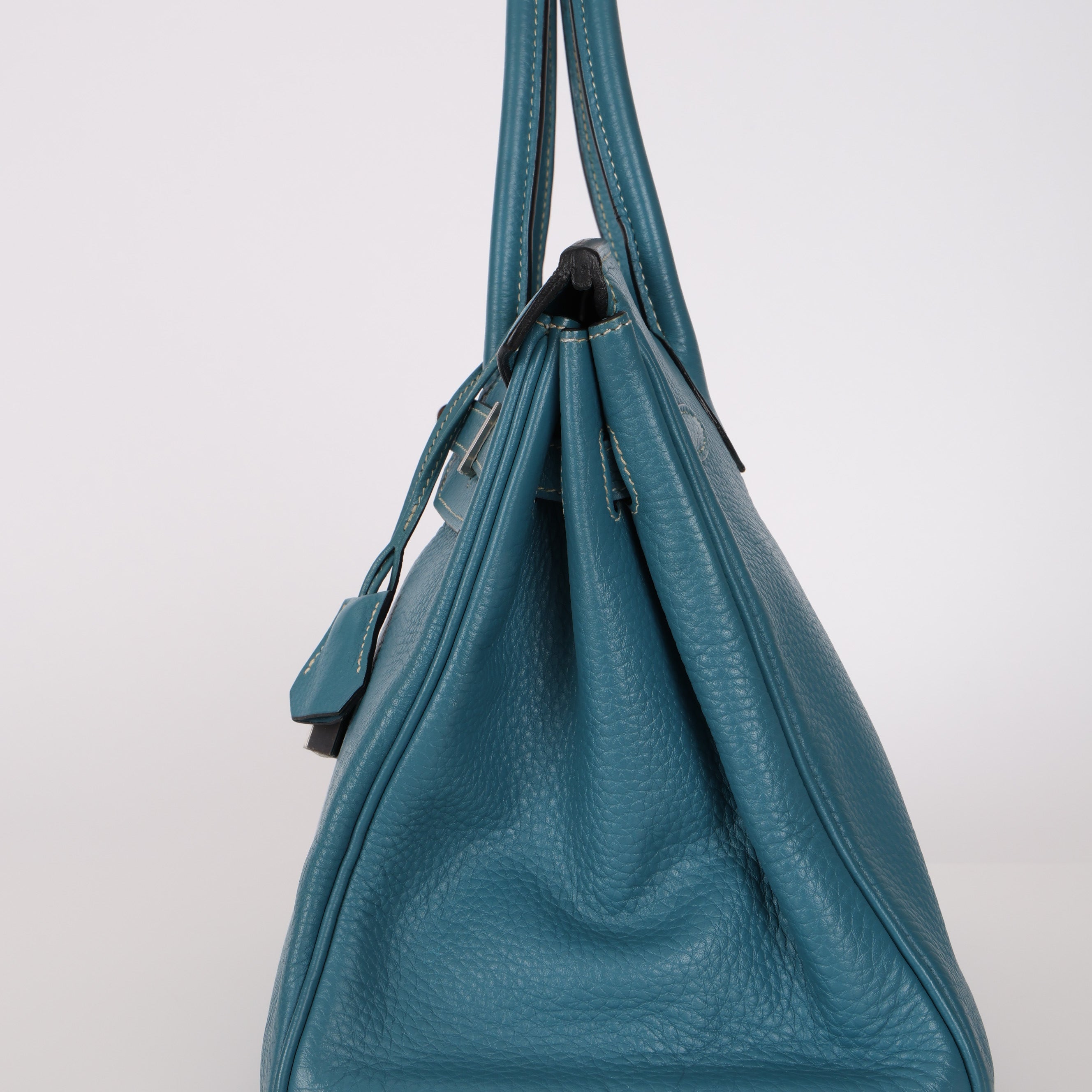 Hermès Birkin 35 Bleu Jean Clemence Retourne 2010 PHW