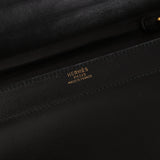 Hermès 1986 Noir Box Annie Shoulder Bag GHW