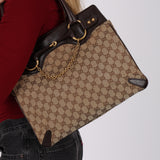 Gucci GG Canvas Horsebit Chain Tote