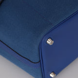Hermès 2022 Bleu Royal Toile and Swift Cargo Picotin 18 PHW