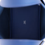 Hermès 2022 Bleu Royal Toile and Swift Cargo Picotin 18 PHW