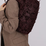 Rare Bottega Veneta Intrecciato Velvet Distressed Medium Hobo