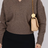 Chanel 2020 Beige CC Quilted Bijoux Coin Flap Bag