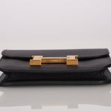 Hermès 2025 Rouge Sellier Epsom Slim Constance Wallet with Rose Confetti Evercolor Zip Case GHW