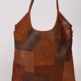 Limited Edition Miu Miu Brown Patchwork Ivy Bag