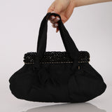 Prada Tessuto Beaded Frame Mini Bag
