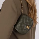 Chanel 2023 Khaki Mini Mail Clutch on Chain AGHW