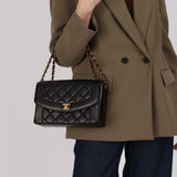 Chanel 1996 Lambskin Medium Diana Flap Bag 24K GP