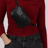 Celine Croc Embossed Mini Camera Crossbody Bag