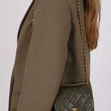 Chanel 2023 Khaki Mini Mail Clutch on Chain AGHW