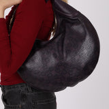 Gucci Chocolate Horsebit Embossed Calfskin Glam Hobo