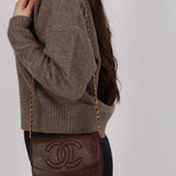 Chanel 1996 Chocolate Caviar Timless Wallet on Chain 24K GP