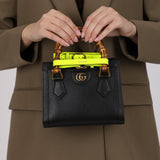 Gucci Leather Bamboo Top Handle Diana Bag