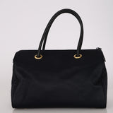 Yves Saint Laurent Navy Nylon Cassandra Logo Boston Bag