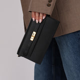 Hermès 2021 Noir Epsom Kelly to Go Wallet GHW