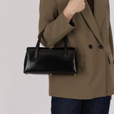 Gucci Black Box Calf Square G Top Handle Bag
