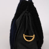 Loewe Grained Leather Shearling Patchwork Amaya Bag