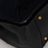 Loewe Grained Leather Shearling Patchwork Amaya Bag