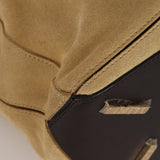 Loewe Sand Beige Suede Fringe Medium Puzzle Bag