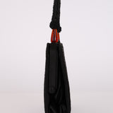 Bottega Veneta Ink Satin Intrecciato Tortoise Shell Top Handle Bag