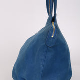 Fendi Royal Blue Nubuck Chain Tote