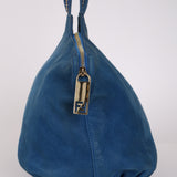 Fendi Royal Blue Nubuck Chain Tote