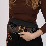 Louis Vuitton Monogram Fleur de Jais Manege Clutch