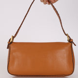 Fendi Cognac Leather Selleria Baguette