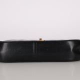 Chanel 1988 Black Lambskin Classic Moon Double Flap 24K GP