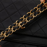 Chanel 1988 Black Lambskin Classic Moon Double Flap 24K GP