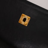 Chanel 1988 Black Lambskin Classic Moon Double Flap 24K GP