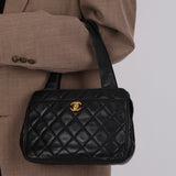 Chanel 1996 Lambskin Camera Turnlock Mini Tote 24K GP