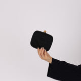 Chanel 1994 Satin Diamond Quilted Chain Minaudiere 24K GP