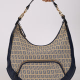 Fendi Navy Zucchino Large Chef Hobo