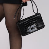 Rare 1998 Runway Gucci x Tom Ford Shiny Crocodile 'Constance' Shoulder Bag