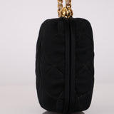 Chanel 1994 Satin Diamond Quilted Chain Minaudiere 24K GP