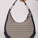Fendi Navy Zucchino Large Chef Hobo