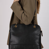 Chanel 1996 Caviar Quilted Triple CC Zip Tote 24K GP